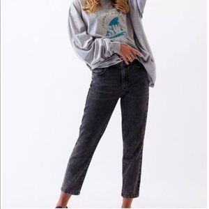 Pacsun Mom Jeans Vintage Tapered Faded Black 26S